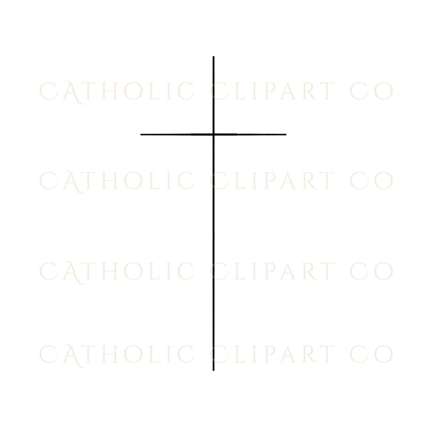 Religious cross clipart simple clean design / Clipart de cruz religiosa limpia