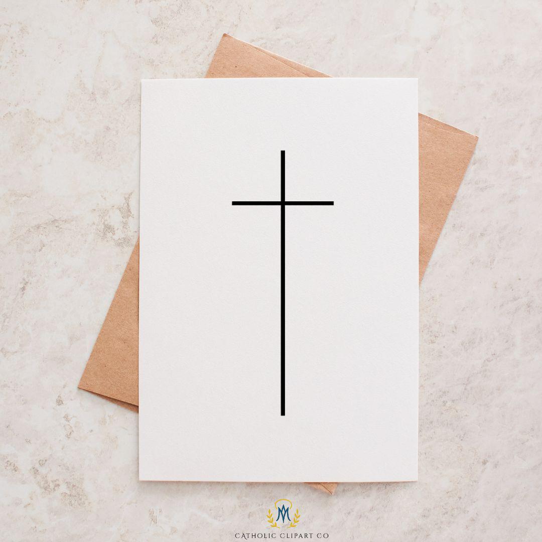 Minimal cross PNG set for wedding invitations / Cruces minimalistas PNG para invitaciones