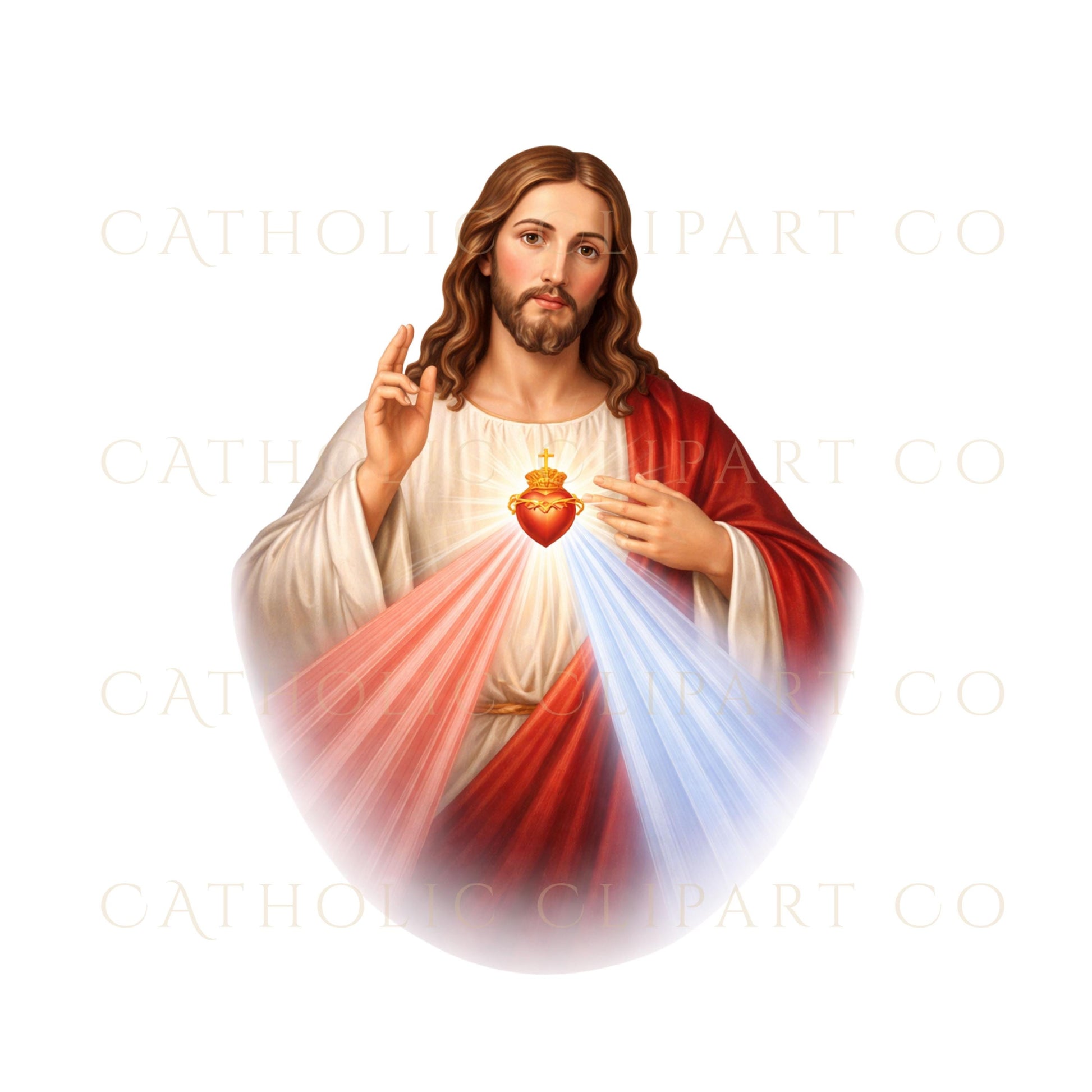 Sacred Heart Jesus rays PNG clipart transparent / Sagrado Corazón Jesús rayos PNG fondo transparente