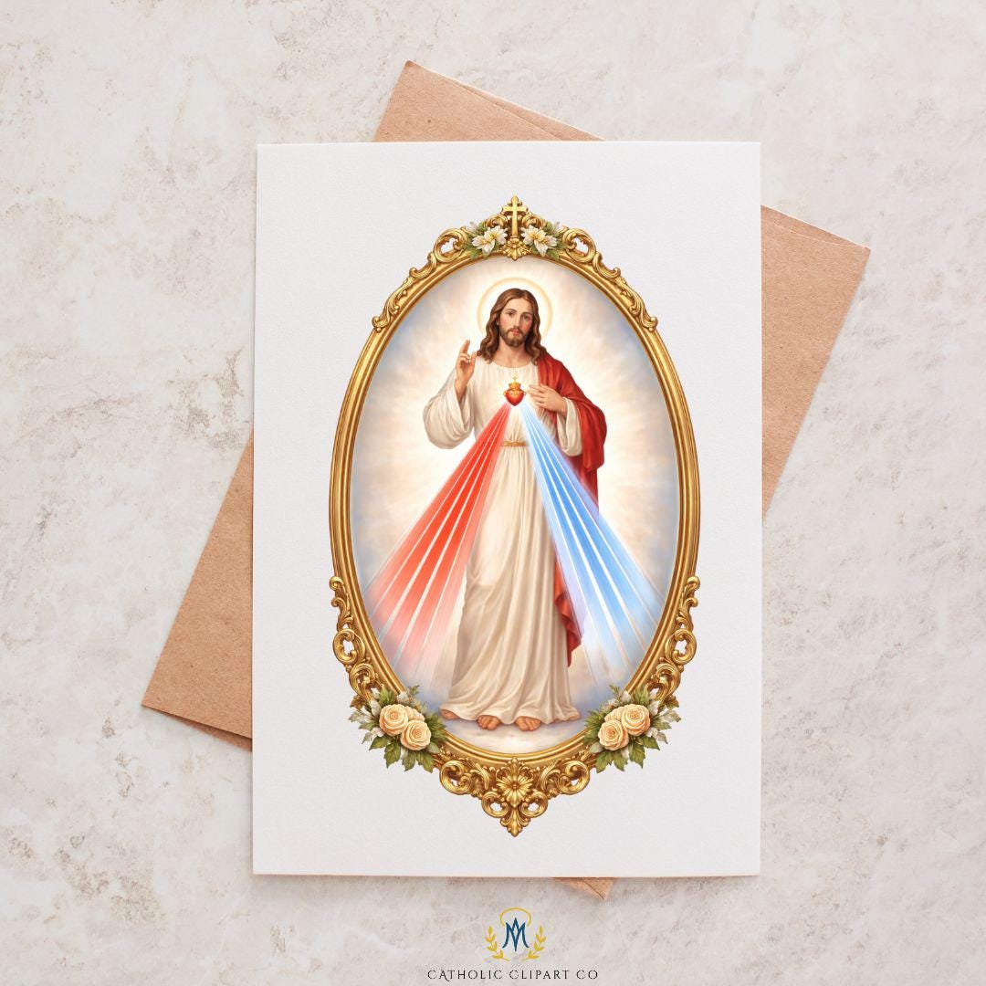 Divine Mercy full body Jesus clipart transparent / Jesús Divina Misericordia cuerpo completo PNG transparente