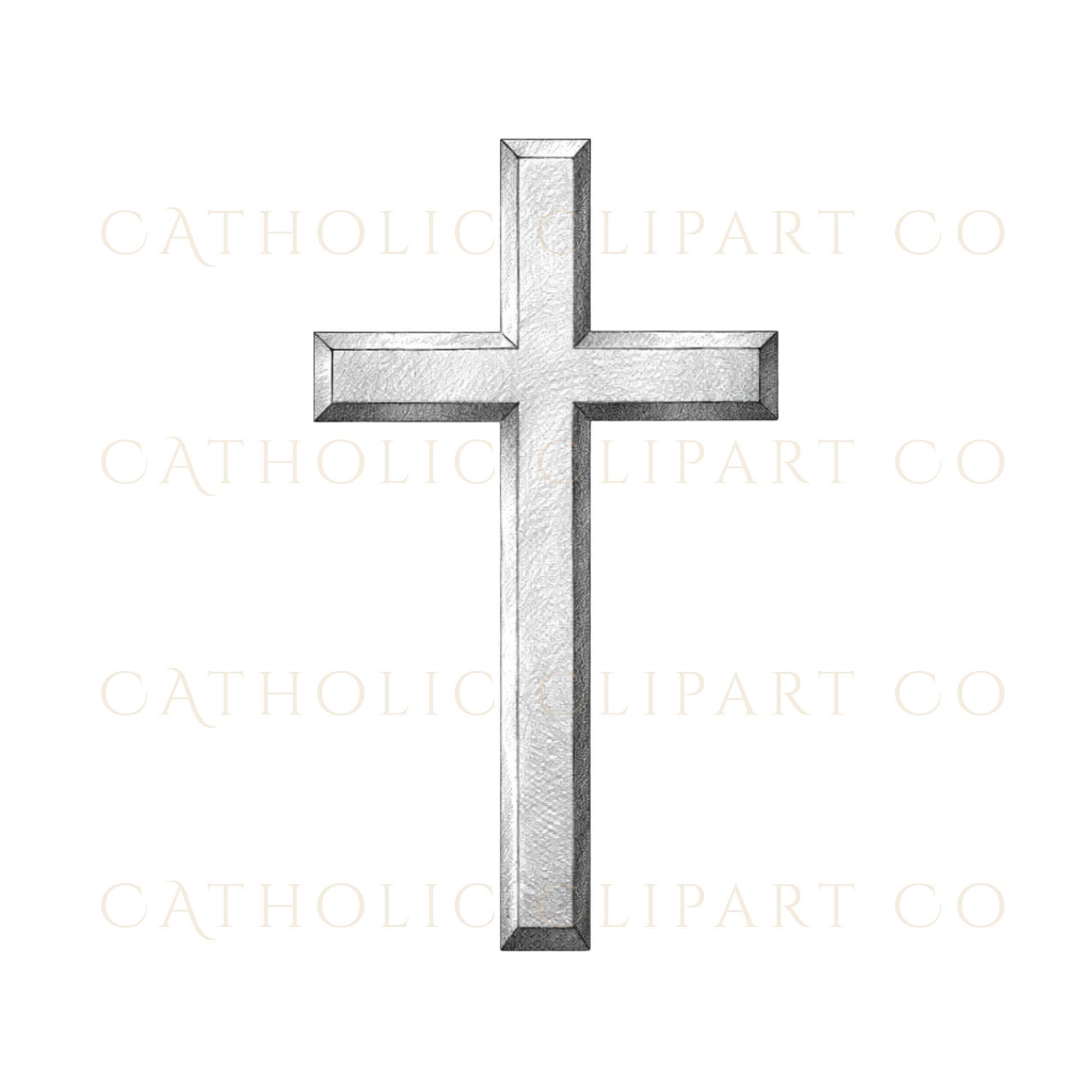 Cross bundle PNG hand drawn crosses set for design, paquete de cruces clipart dibujadas a mano para diseño