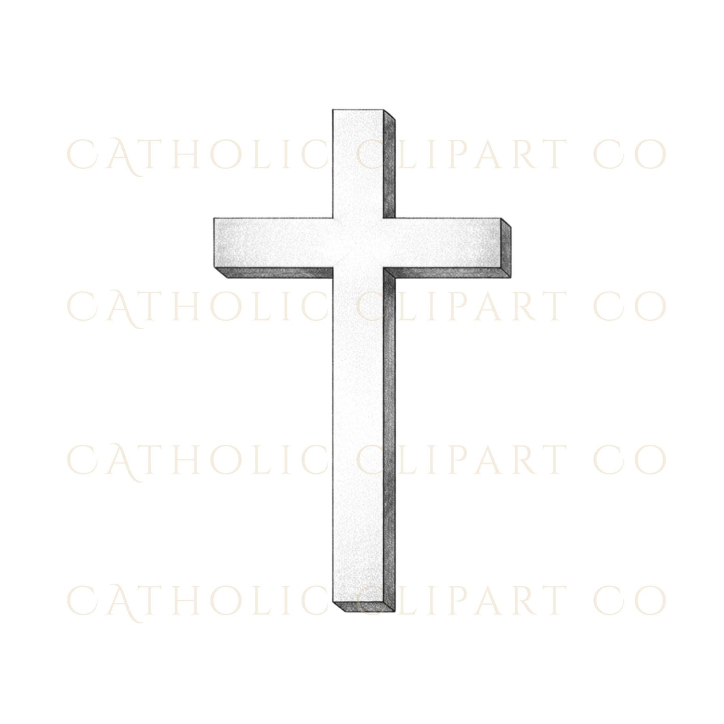 Religious cross PNG sketch style clipart transparent, cruz religiosa estilo boceto clipart fondo transparente