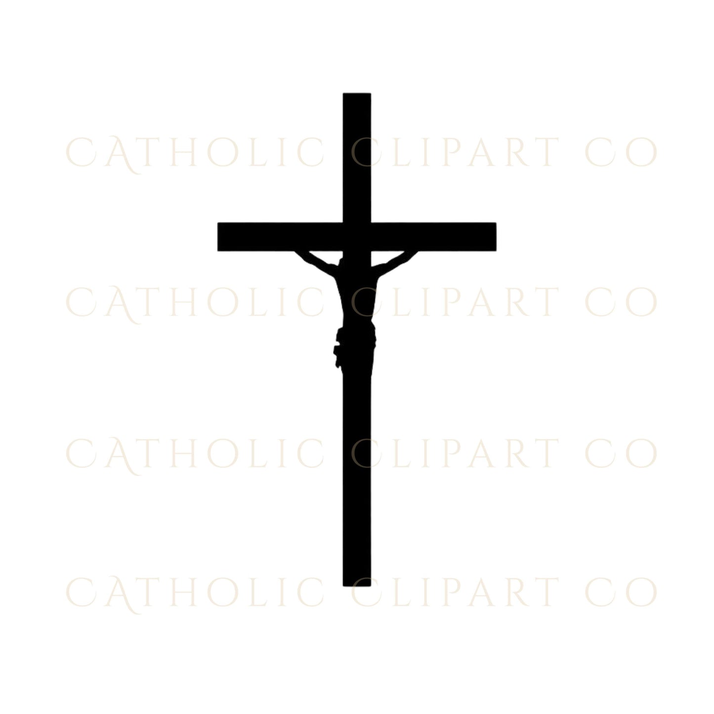 Cross silhouette PNG black crucifix clip art bundle / Silueta de cruz PNG paquete clipart crucifijo negro