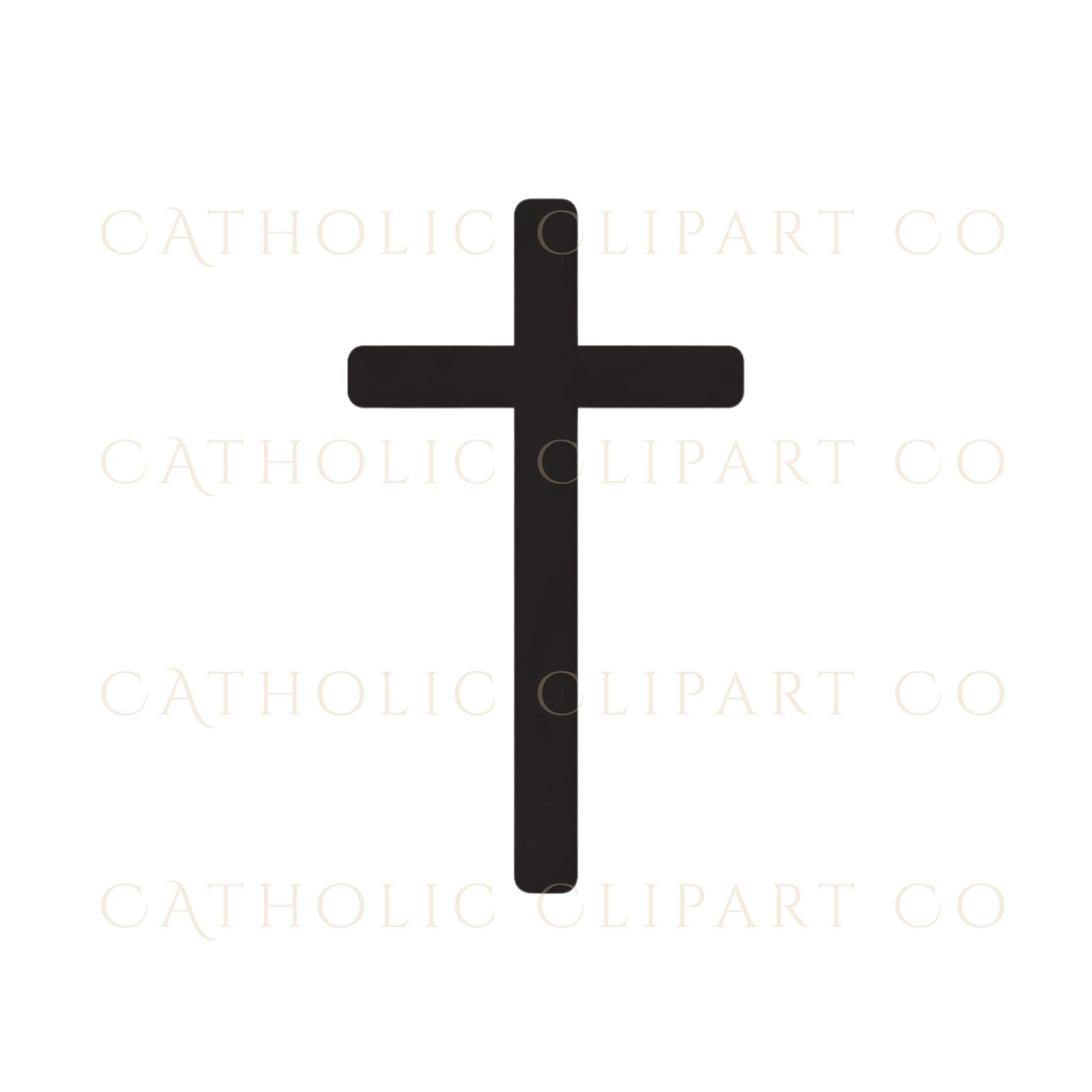 Christian cross clipart clean modern style / Clipart de cruz cristiana estilo moderno