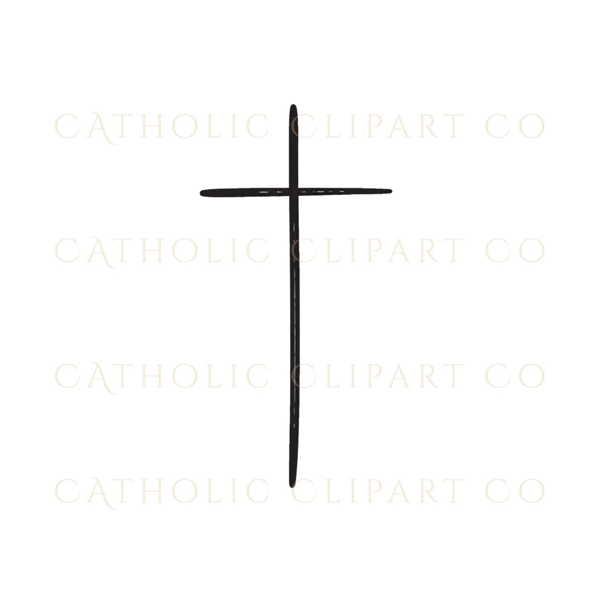 Bold black cross for logo or print design / Cruz negra gruesa para diseño