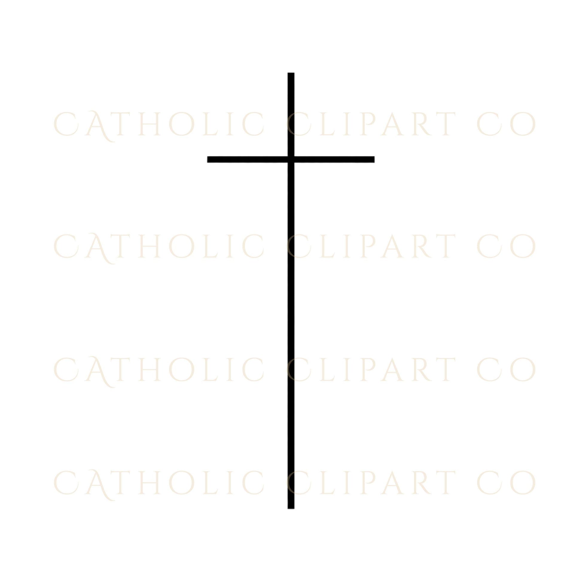 Modern cross clipart set black PNG / Set de cruces modernas PNG negras