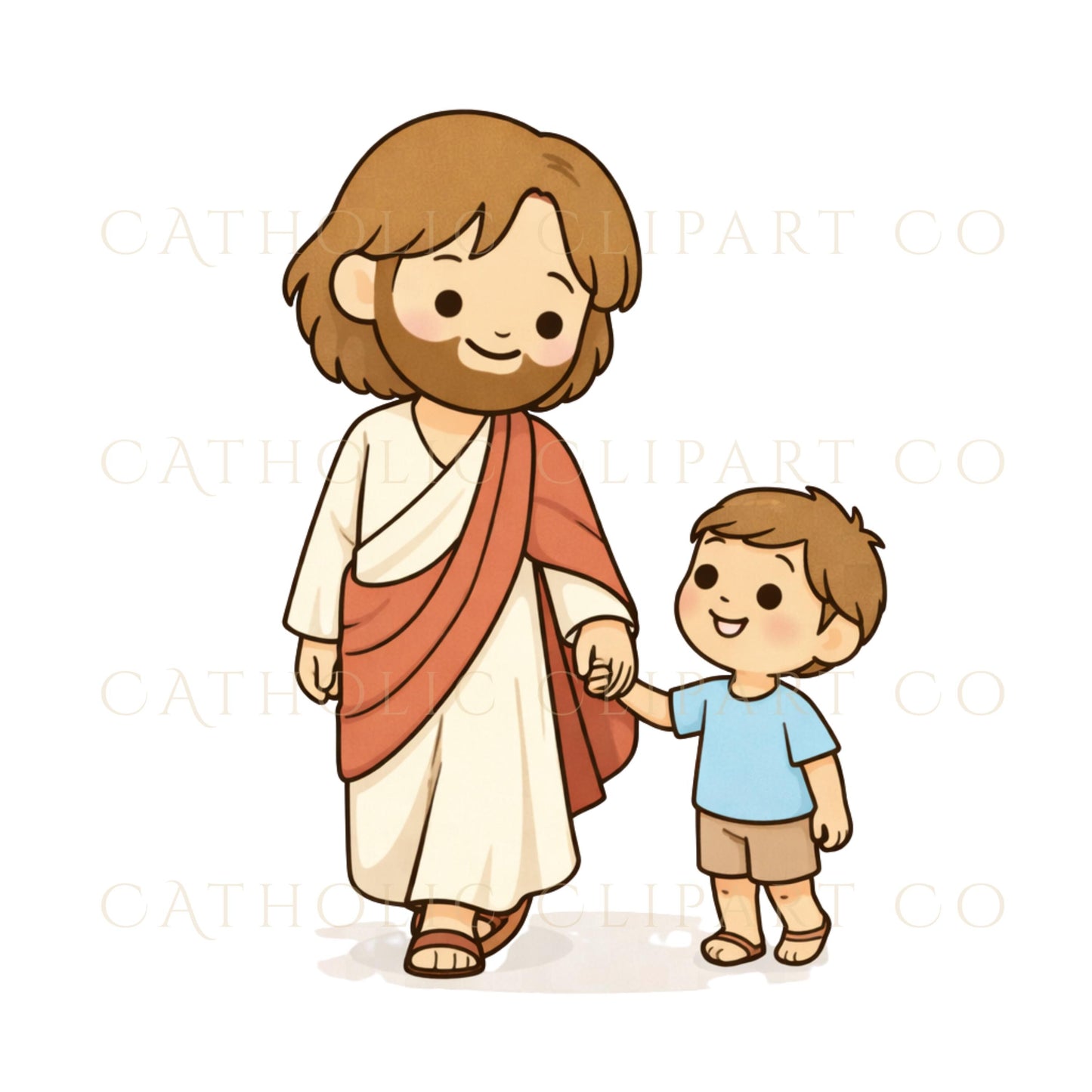 Bible story Jesus illustration set / Ilustraciones bíblicas de Jesús