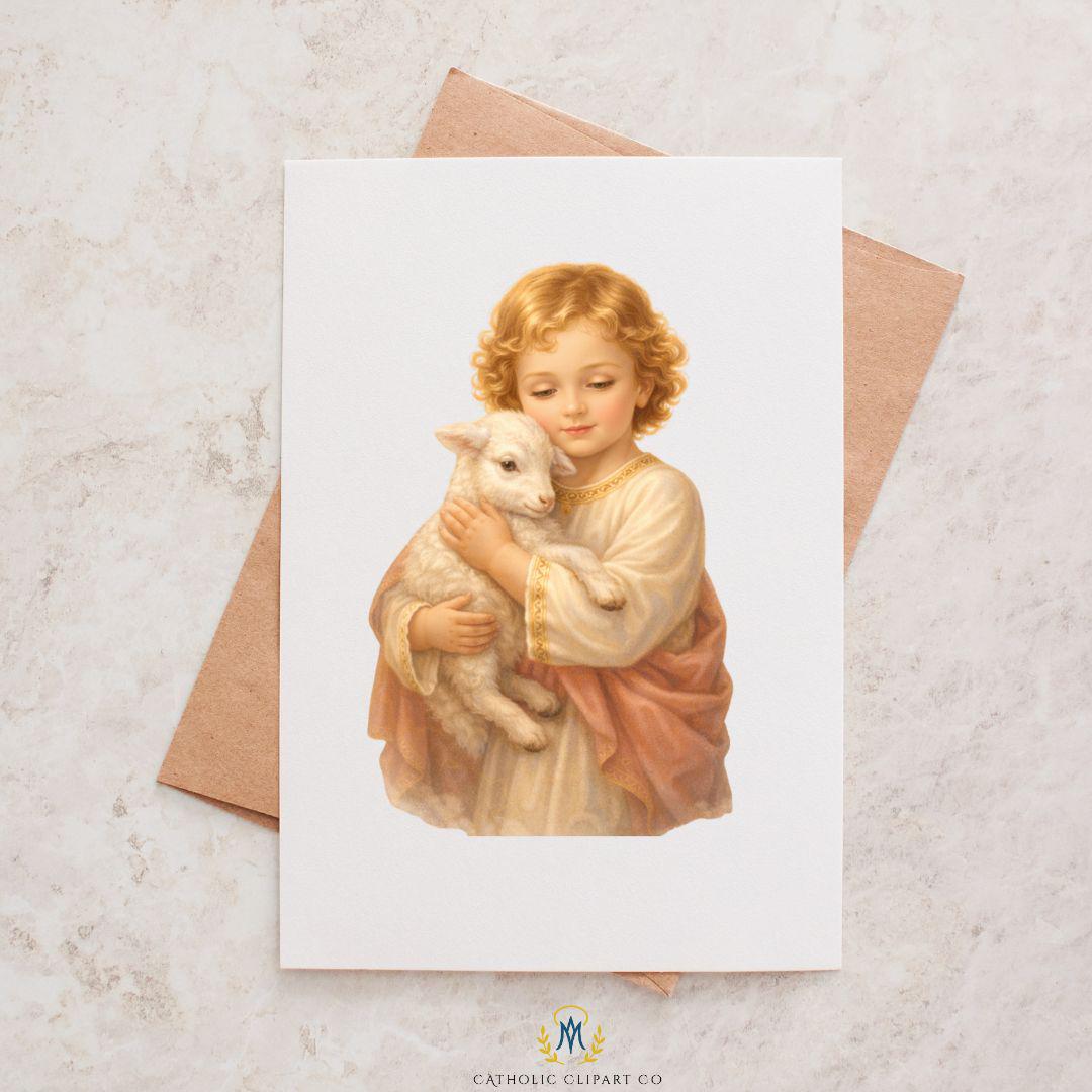 Christian baby Jesus PNG clipart, soft devotional artwork for prayer cards / Clipart PNG del Niño Jesús cristiano, arte devocional para tarjetas de oración