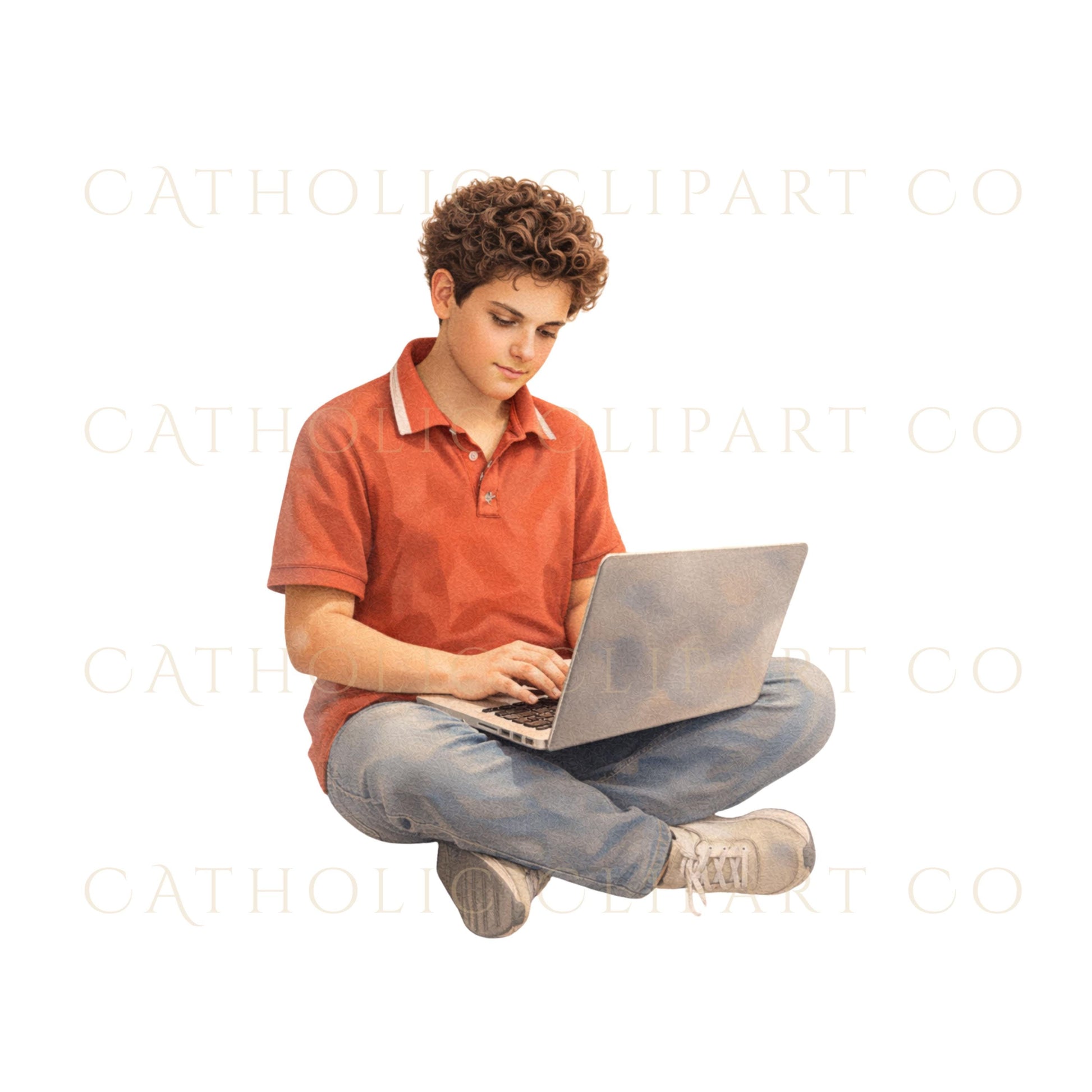 Catholic confirmation saint PNG bundle for church and classroom projects / Paquete PNG de santo católico para confirmación y proyectos escolares