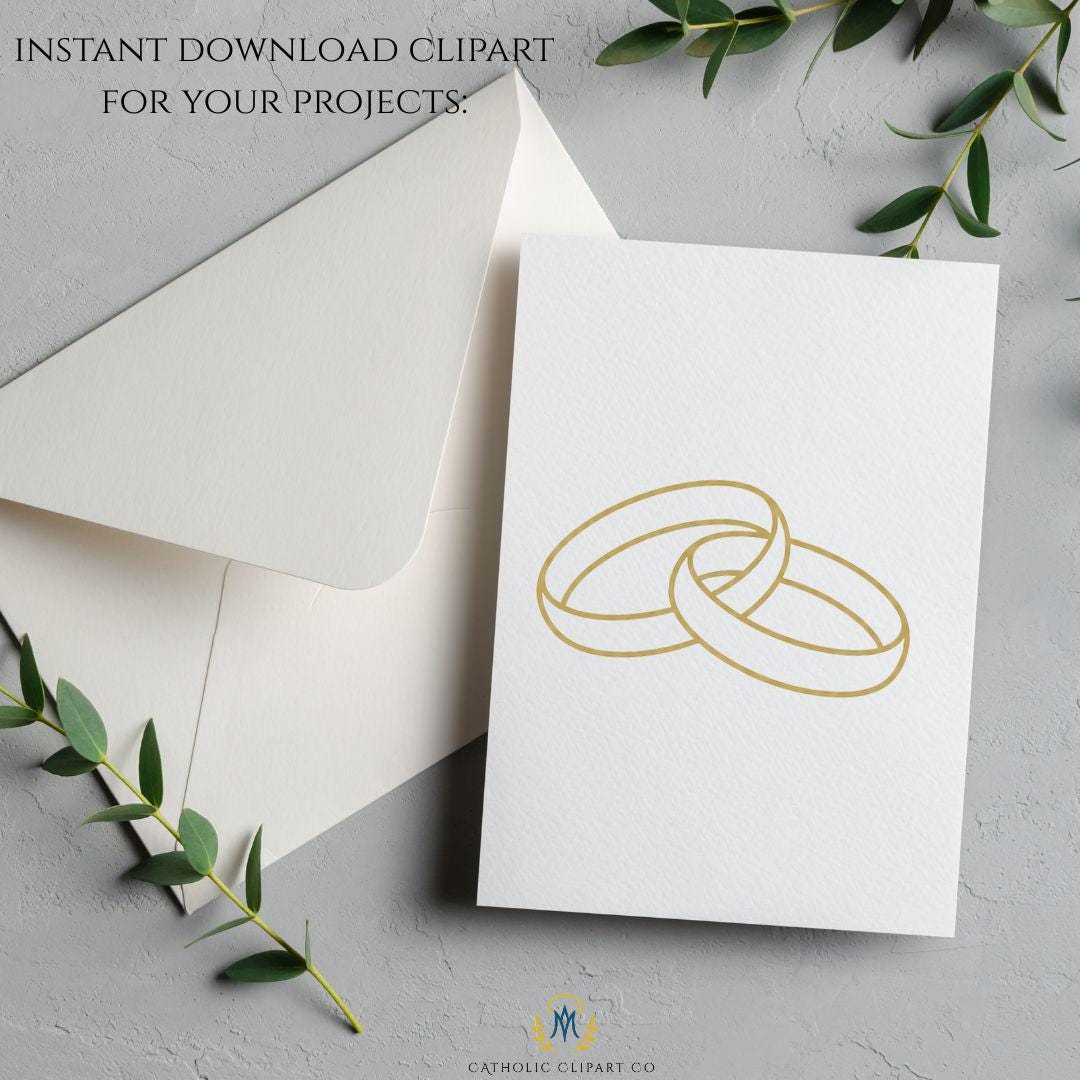 Luxury gold wedding rings PNG for invitations and wedding logos | Anillos de boda dorados de lujo PNG para invitaciones y logos de boda