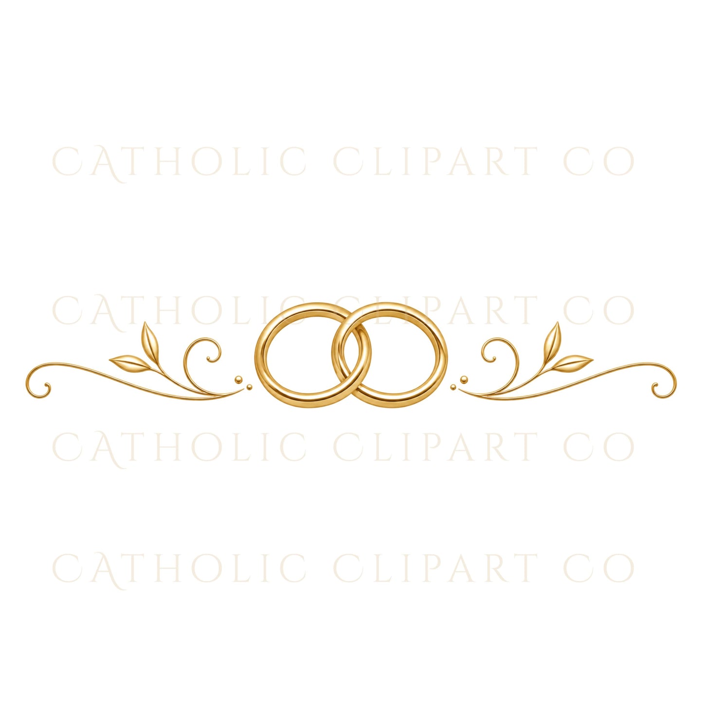 Single gold wedding band clipart isolated on white background / Clipart de un anillo de boda dorado aislado sobre fondo blanco