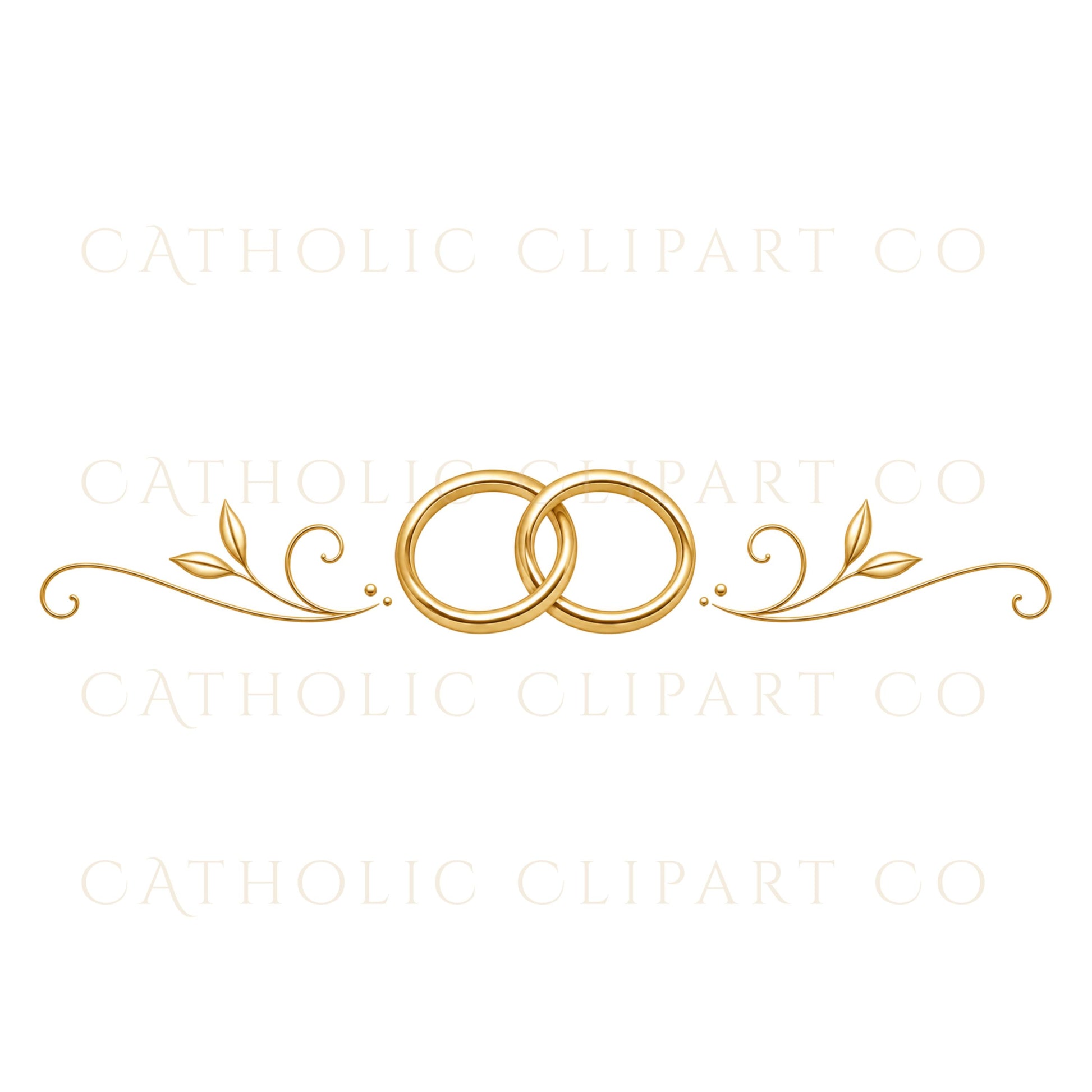 Single gold wedding band clipart isolated on white background / Clipart de un anillo de boda dorado aislado sobre fondo blanco