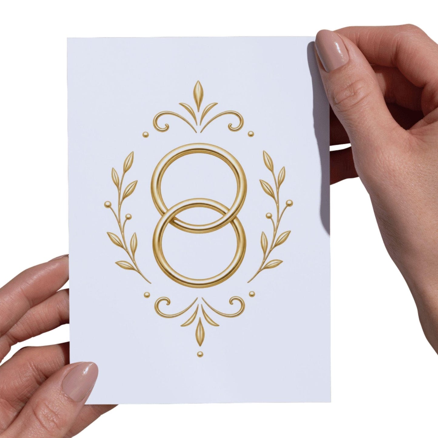 Christian wedding rings clipart with subtle gold cross accent and luxury style / Clipart de anillos de boda cristianos con pequeña cruz dorada y estilo elegante
