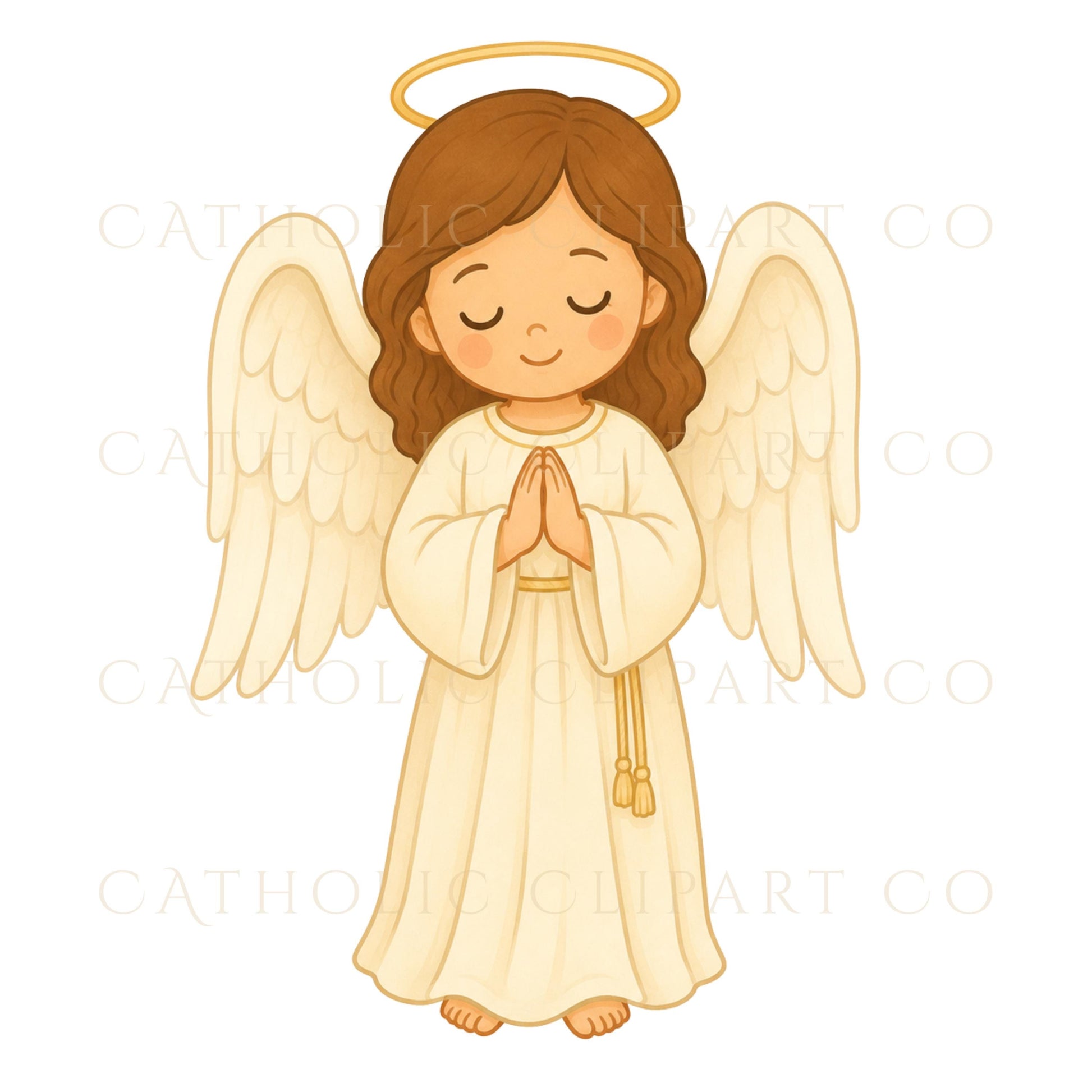 Eucharistic Jesus chibi illustration holding host with golden monstrance nearby / Ilustración chibi de Jesús eucarístico sosteniendo la hostia con custodia dorada