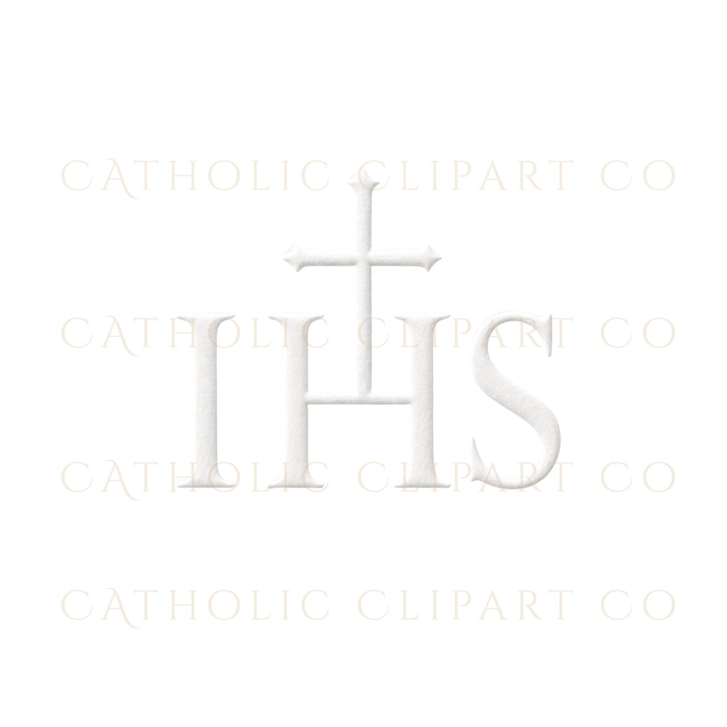 Elegant minimalist Catholic clipart with embossed sacrament icons and Christian graphics / Elegante clipart católico minimalista con iconos sacramentales y gráficos cristianos