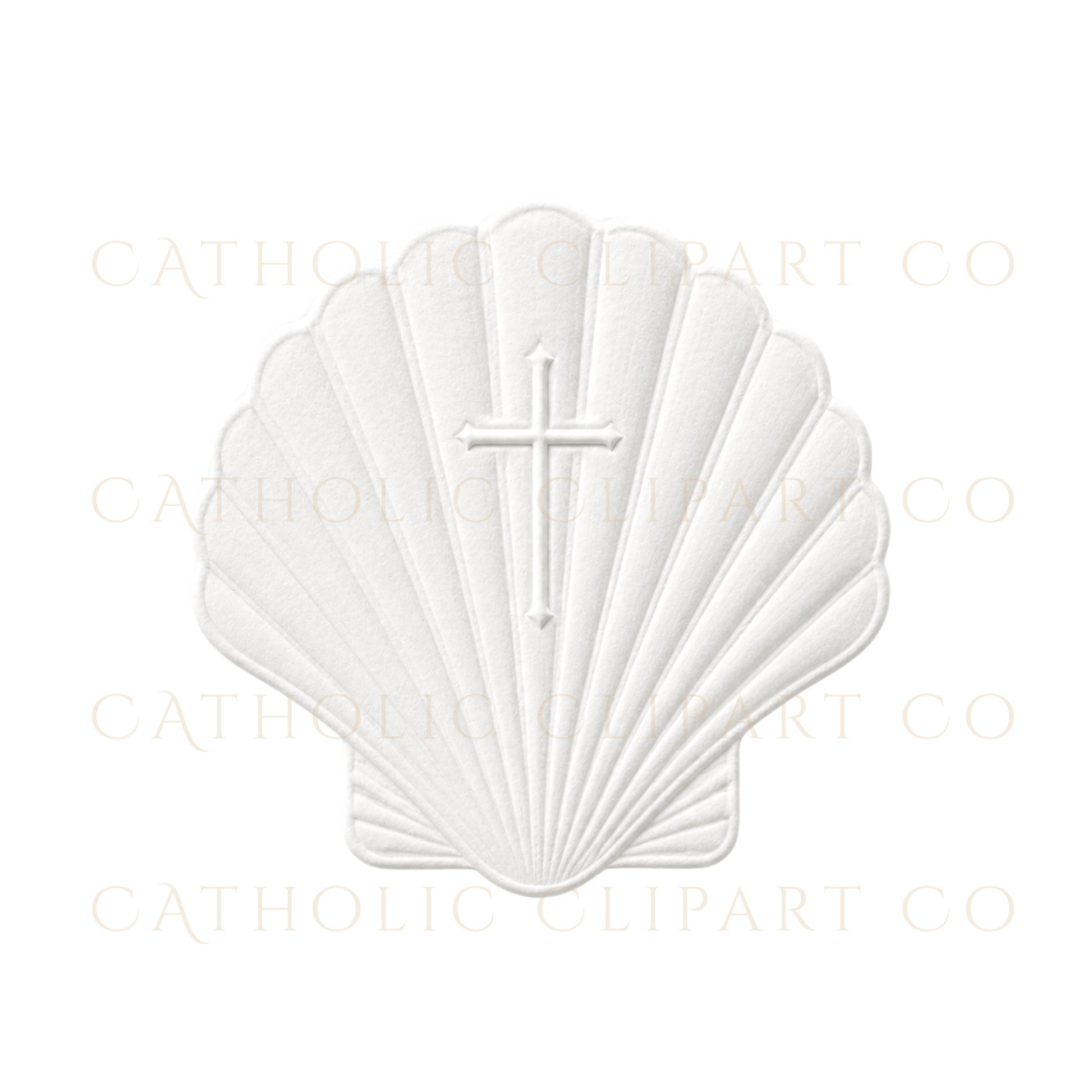 Catholic sacrament clipart collection with Chi Rho, papal keys, praying hands, and cross icons / Colección de clipart sacramental católico con Chi Rho, llaves papales, manos en oración y cruces