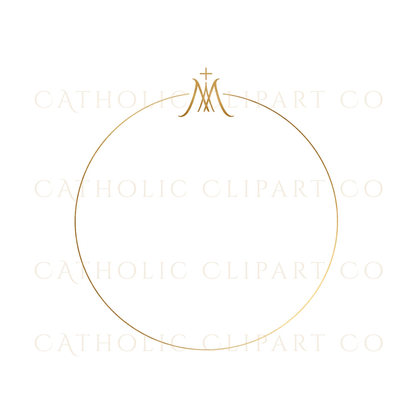 Gold cross divider clipart for Catholic menus, prayer cards and wedding templates | Clipart de divisor con cruz dorada para menús católicos, estampas y plantillas de boda