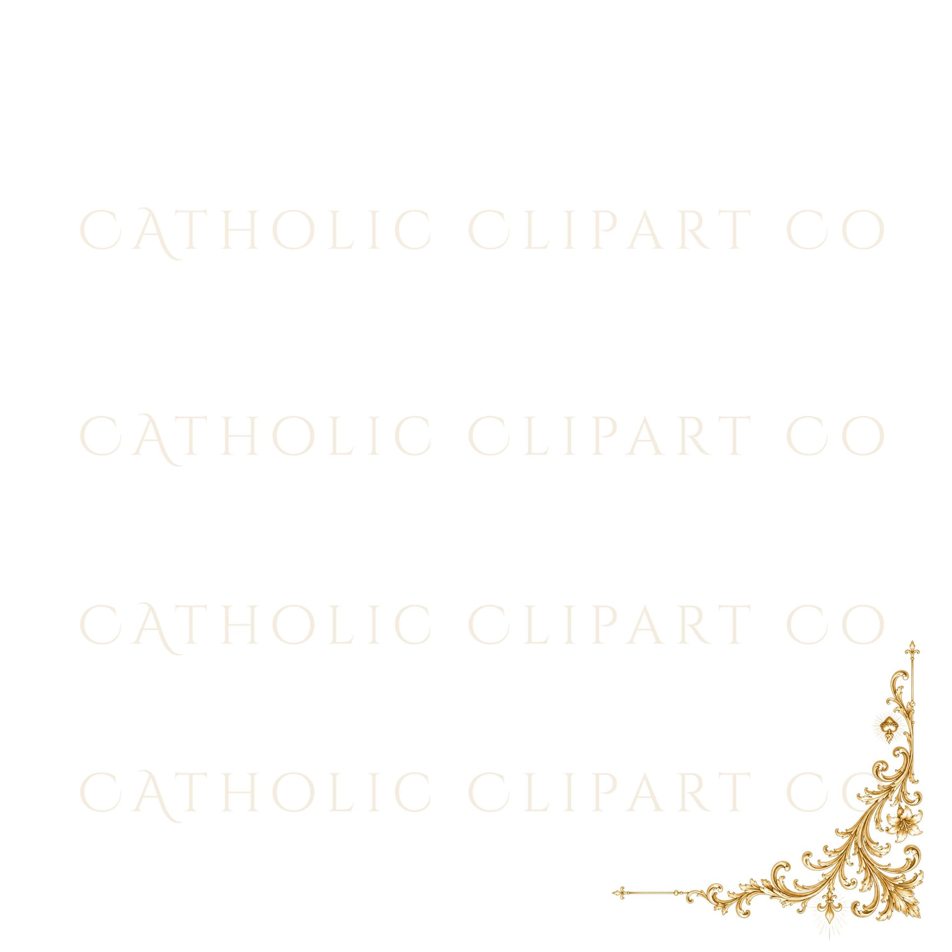 Gold floral divider PNG with delicate ornamental detailing for wedding invitation layouts | Divisor floral dorado PNG con detalles ornamentales delicados para diseños de invitaciones