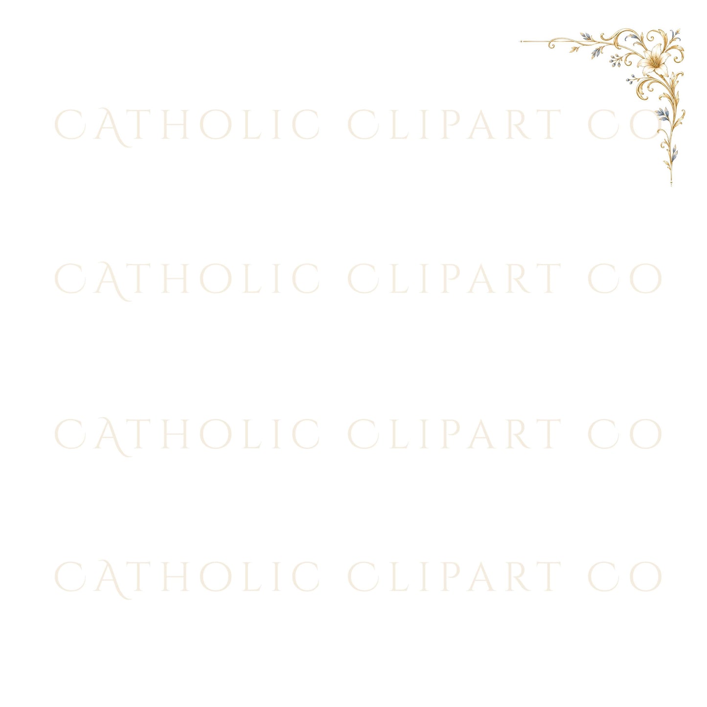 Catholic wedding PNG graphics with floral Marian crests, rings emblem and elegant gold details. | Gráficos PNG para bodas católicas con escudos marianos florales, emblema de anillos y elegantes detalles dorados.