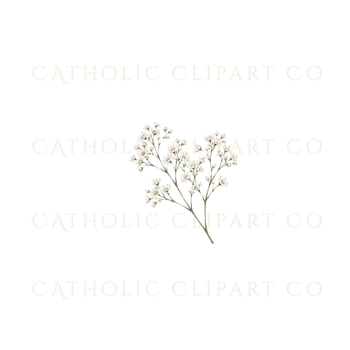 Watercolor wedding flowers clipart with white lilies, roses, and delicate greenery | Clipart de flores de boda en acuarela con lirios blancos, rosas y follaje delicado