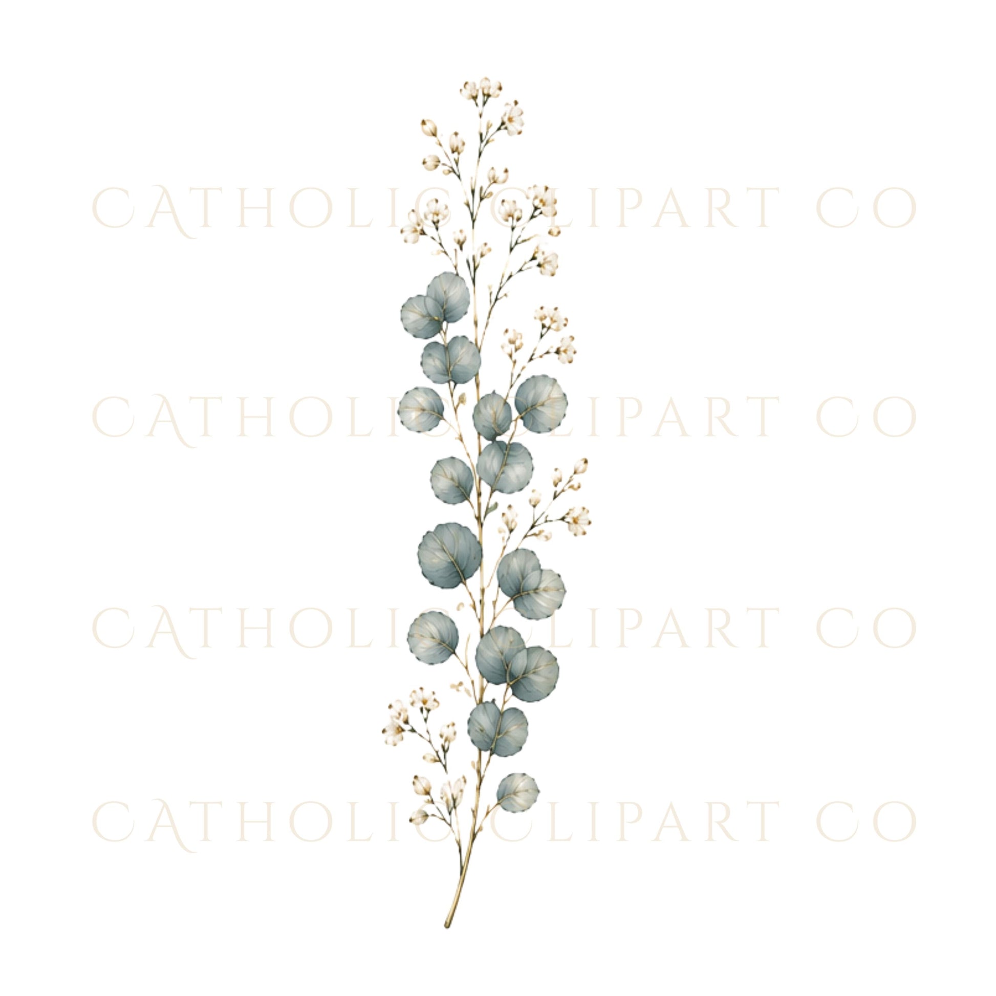 White floral arrangement clipart for save the dates, menus, and wedding stationery | Clipart de arreglos florales blancos para save the dates, menús y papelería de boda
