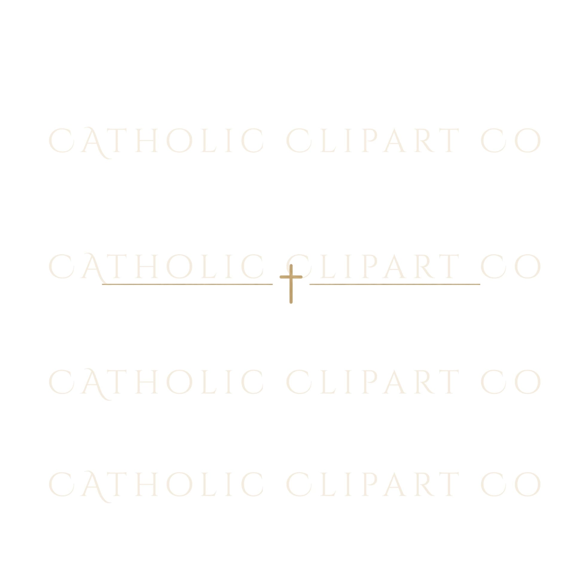 Elegant Catholic wedding frame clipart for Canva templates and printed stationery | Elegante clipart de marcos para bodas católicas ideal para Canva y papelería impresa