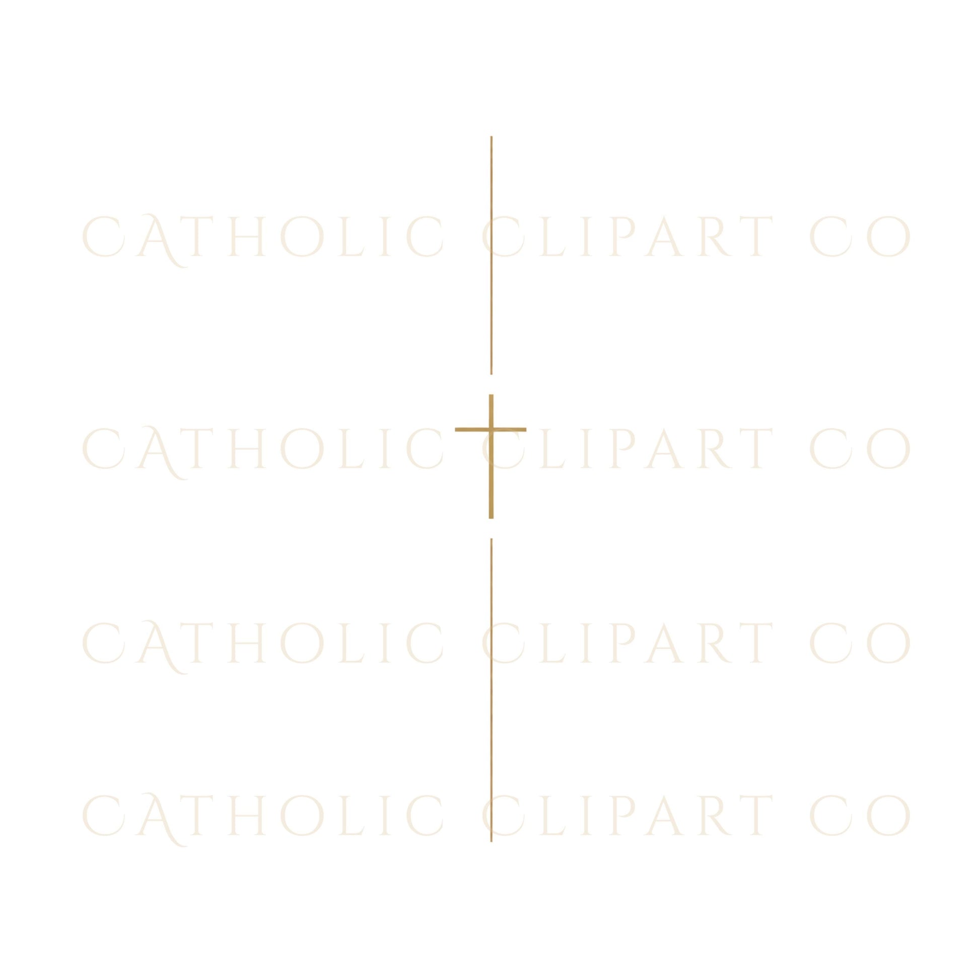 Religious wedding graphics with gold Marian symbols and minimalist dividers | Gráficos religiosos para bodas con símbolos marianos dorados y divisores minimalistas