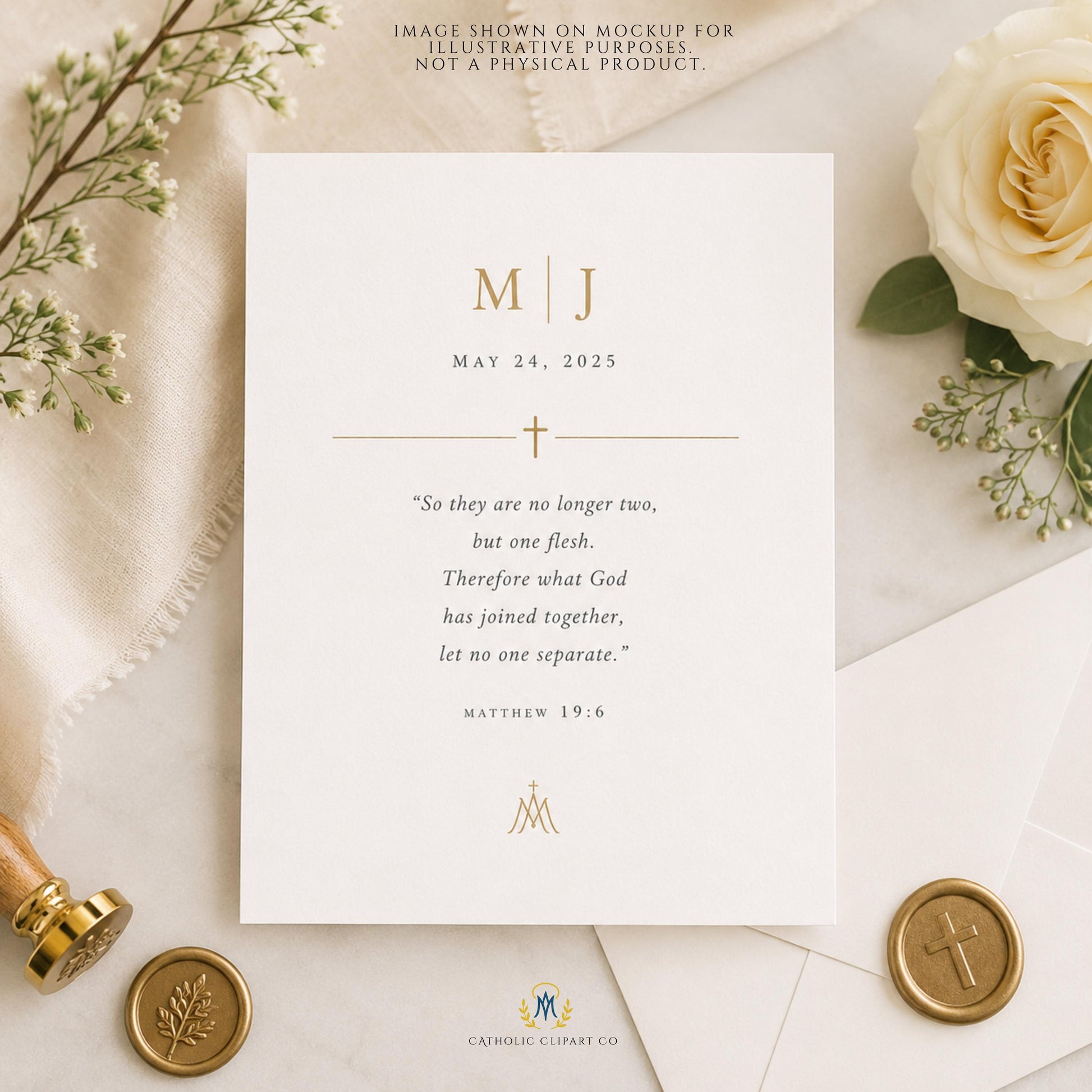 Gold Catholic frame and divider clipart set for wedding stationery and sacramental designs | Conjunto de marcos y divisores católicos dorados para papelería de bodas y diseños sacramentales
