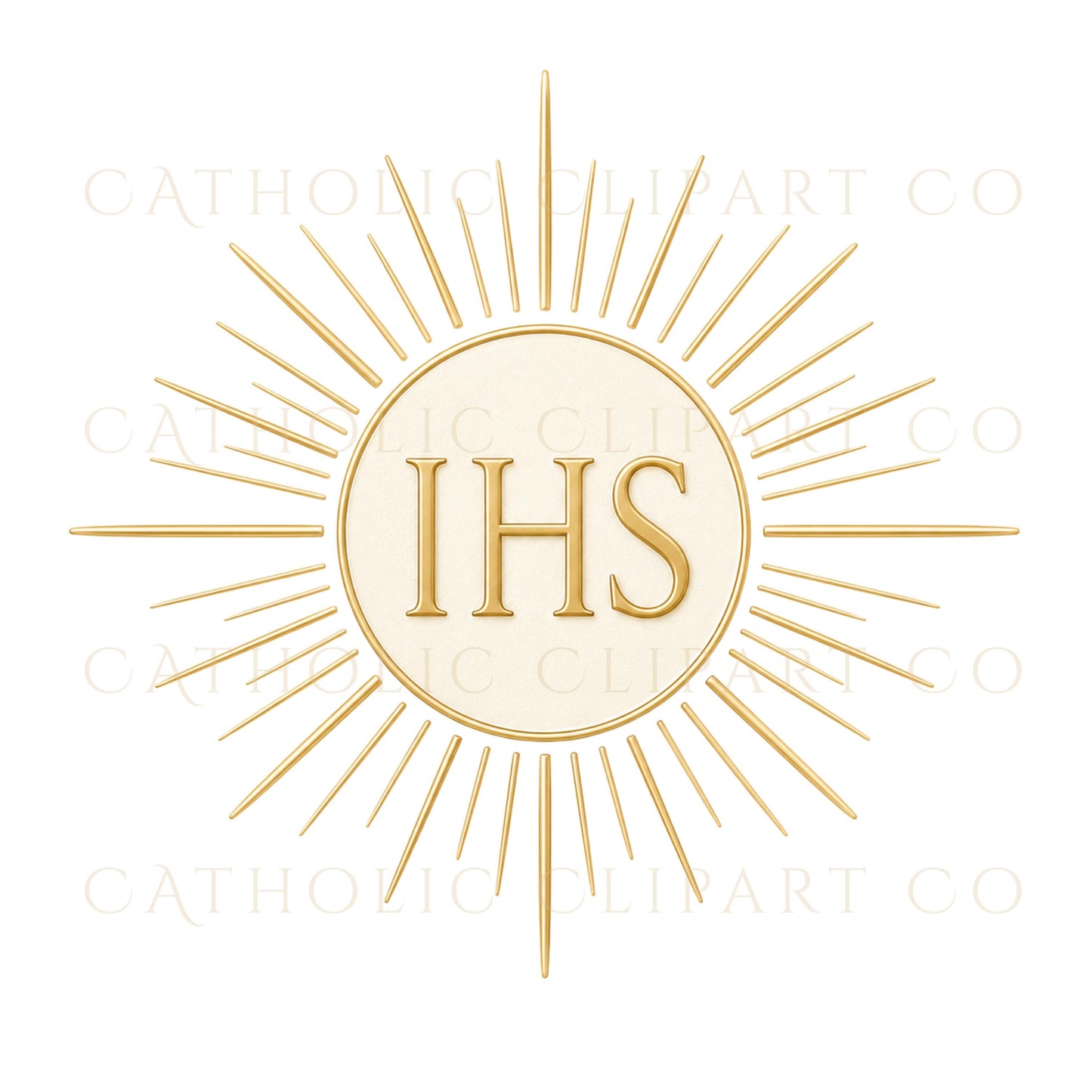 Luxury Catholic clipart bundle with gold religious symbols for First Communion, Confirmation and weddings. | Colección de clipart católico de lujo con símbolos religiosos dorados para Primera Comunión, Confirmación y bodas.