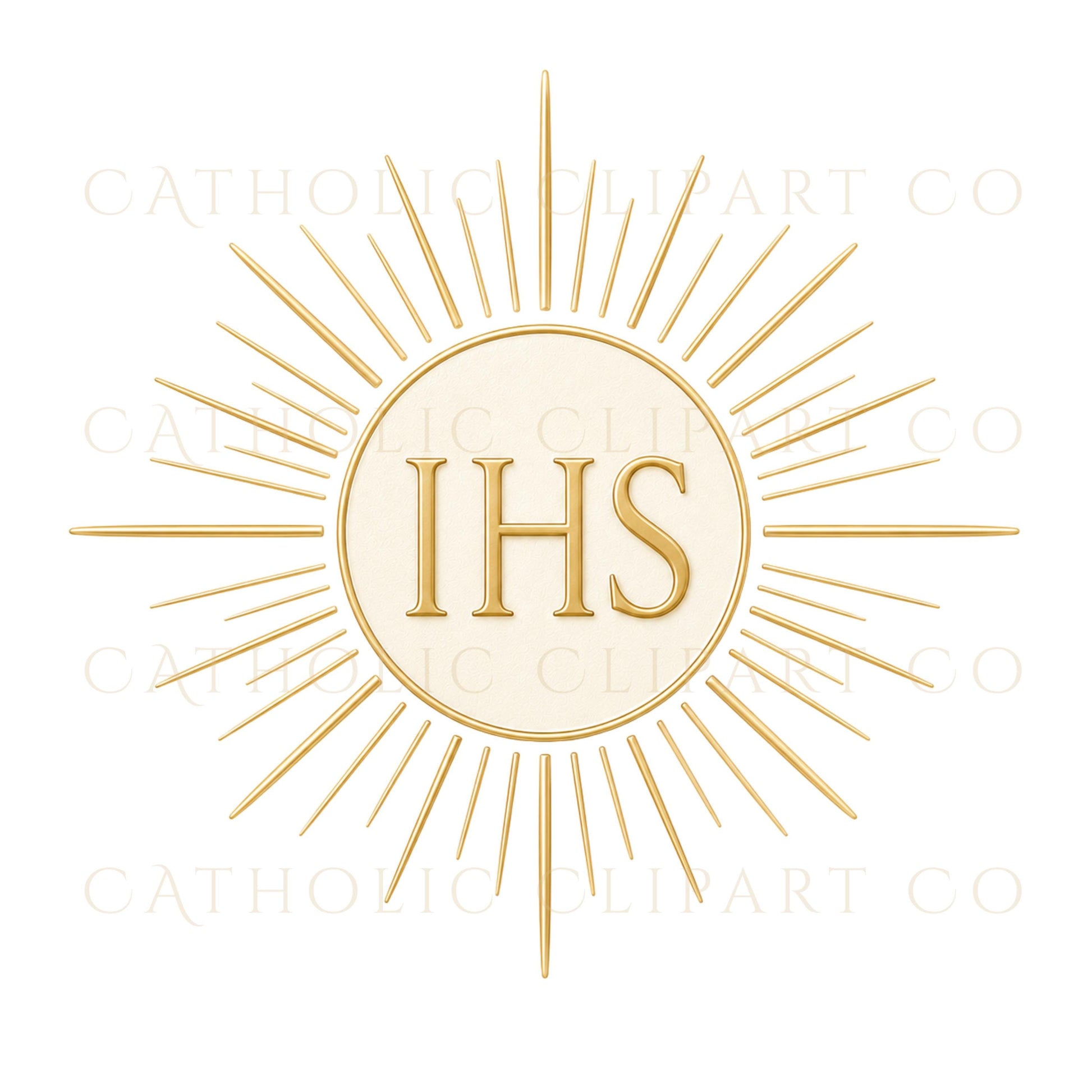 Luxury Catholic clipart bundle with gold religious symbols for First Communion, Confirmation and weddings. | Colección de clipart católico de lujo con símbolos religiosos dorados para Primera Comunión, Confirmación y bodas.
