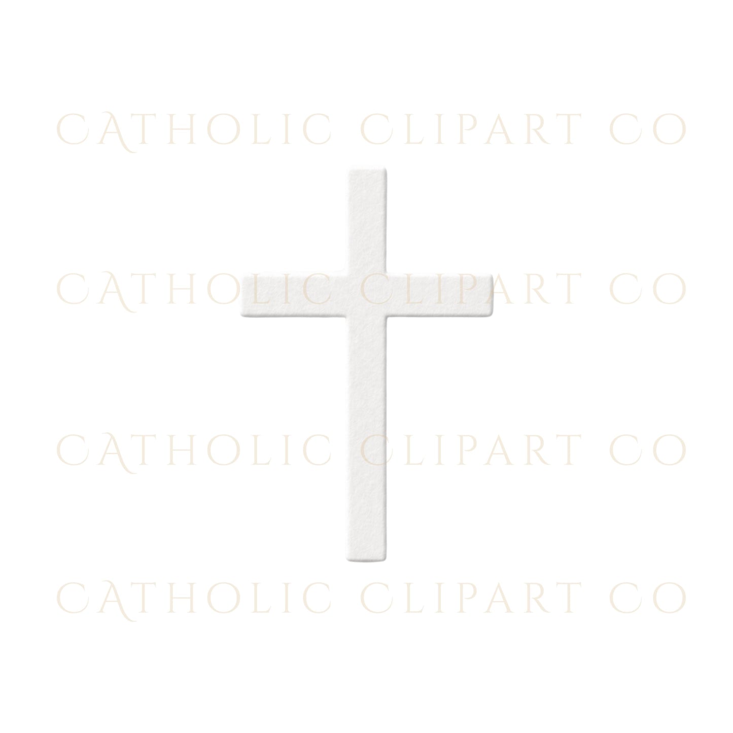 Religious white crucifix clipart for church bulletins and parish graphics / Clipart religioso de crucifijo blanco para boletines de iglesia y gráficos parroquiales