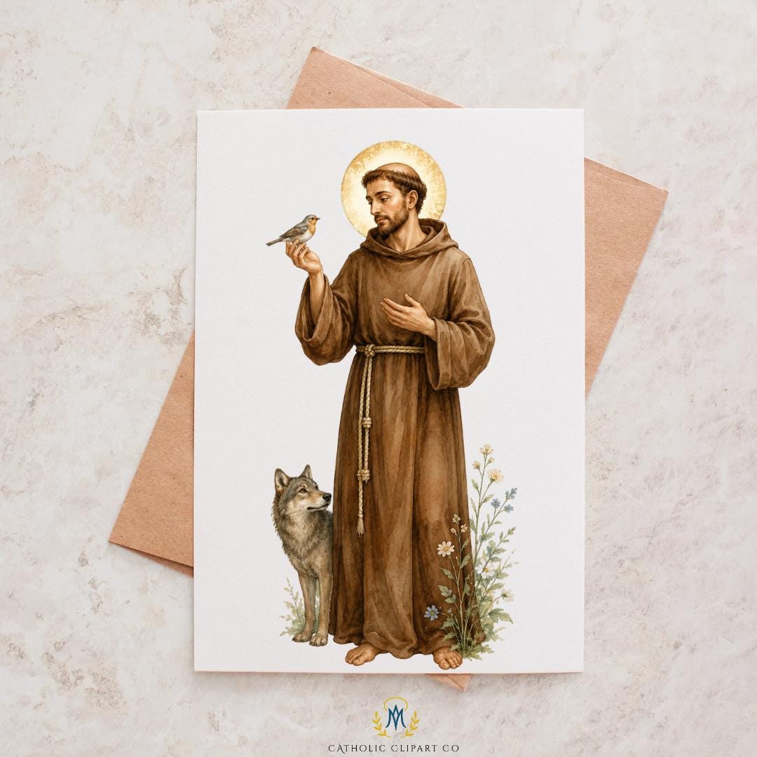 Elegant Catholic saints clipart featuring St. Michael, St. Thérèse, St. Joseph, St. Cecilia, St. Carlo Acutis and more / Clipart elegante de santos católicos con San Miguel, Santa Teresita, San José, Santa Cecilia, San Carlo Acutis y más