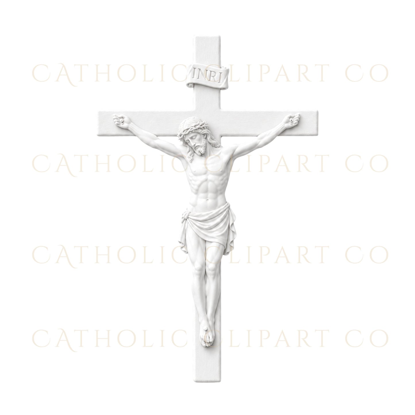Christian white cross PNG for Canva templates and faith-based stationery / Cruz cristiana blanca en PNG para plantillas de Canva y papelería de fe