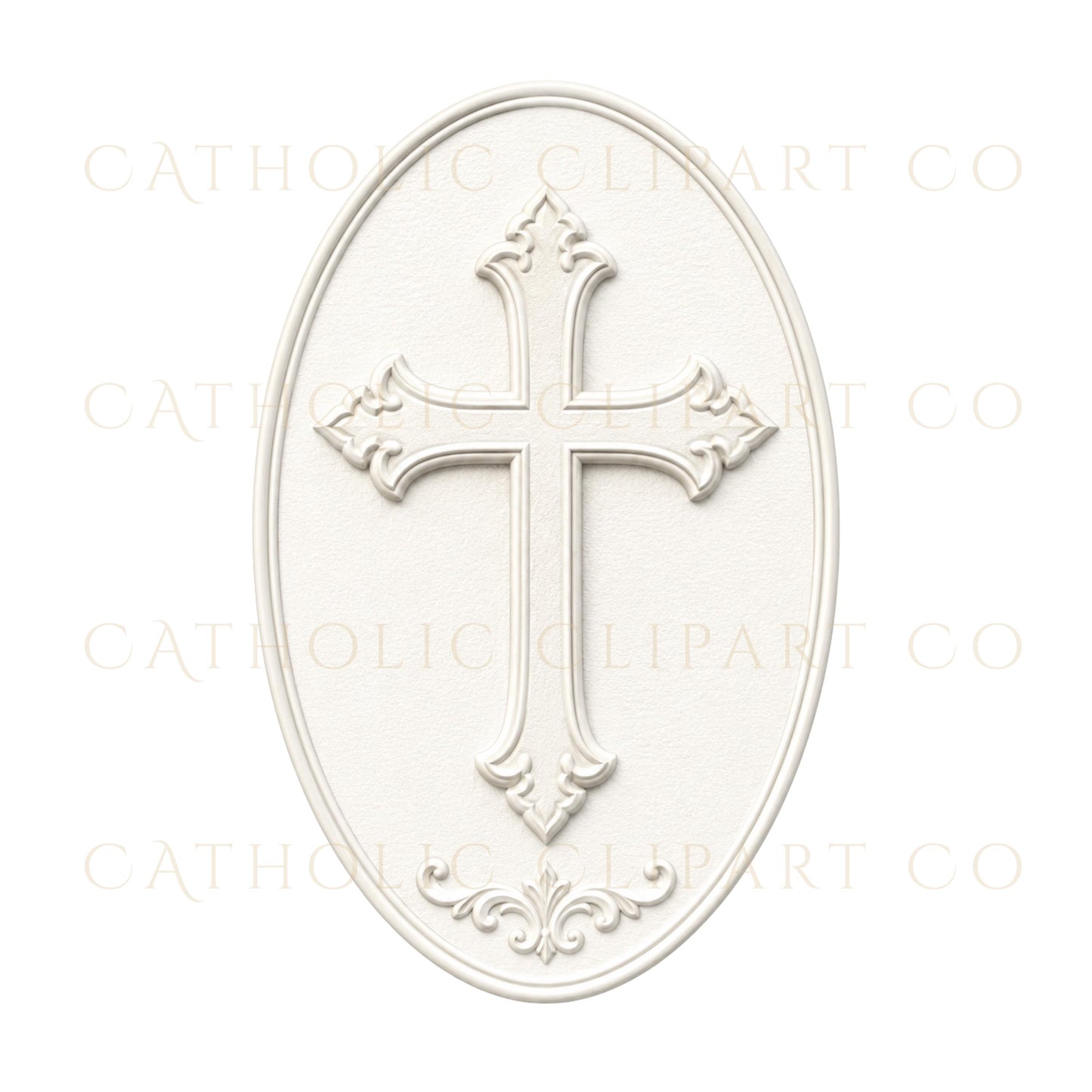 Elegant Catholic wedding cross with fleur-de-lis inspired details / Cruz elegante para boda católica con detalles inspirados en flor de lis
