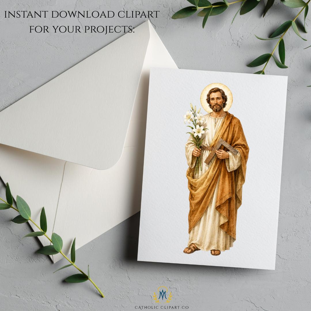 All Saints Day Clipart PNG Bundle, Catholic Saints Clipart, Watercolor Saint Graphics, Religious Clipart, Commercial Use