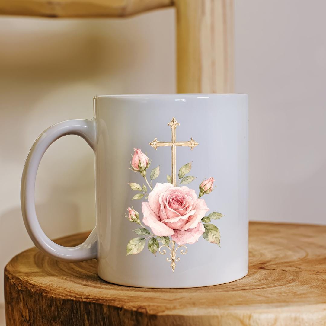 Little Flower Catholic clipart bundle with St Therese portraits and pink floral elements | Paquete de clipart católico La Pequeña Flor con retratos de Santa Teresita y flores rosadas