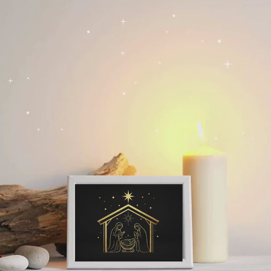 Gold Nativity Clipart, Holy Family PNG, Catholic Christmas Clip Art, Manger Scene Printable, Religious Christmas PNG, Gold Foil Nativity JPG