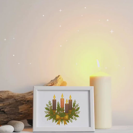 Advent Wreath Clipart Set • Watercolor Advent Candles PNG SVG JPG • Christmas Candle Clipart • Purple & Pink Candle Set • Christian Art